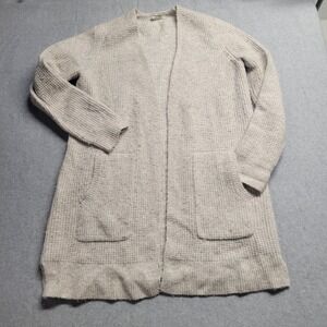 Madewell Gray Ribbed Knit‎ Backstage Cardigan Sweater Size S Merino Wool Alpaca